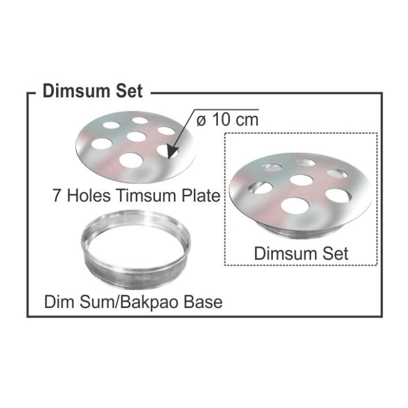 Dim Sum Bak Pao Base & 7 Holes Dimsum Plate